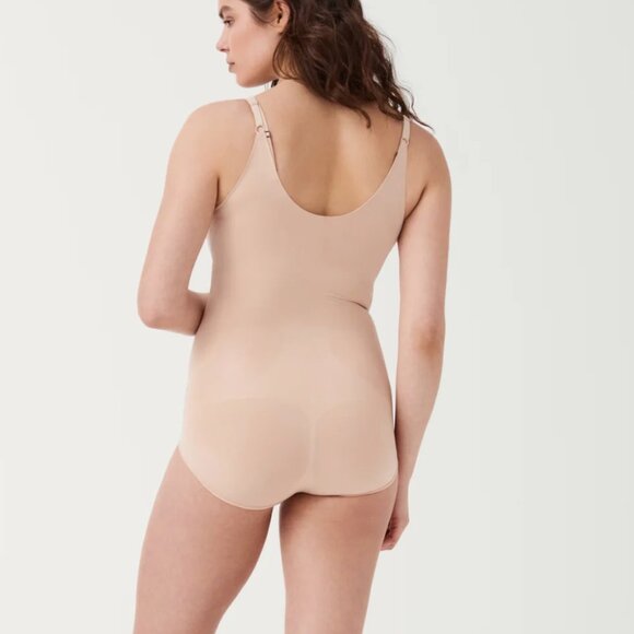Spanx Open-Bust Brief Bodysuit Soft Nude Small - Picture 2 of 16